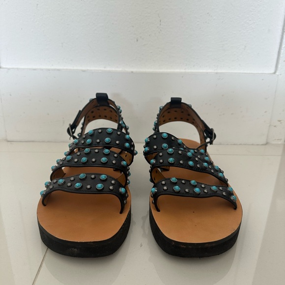Barely Worn Sandro Studded Sandals - Picture 2 of 5